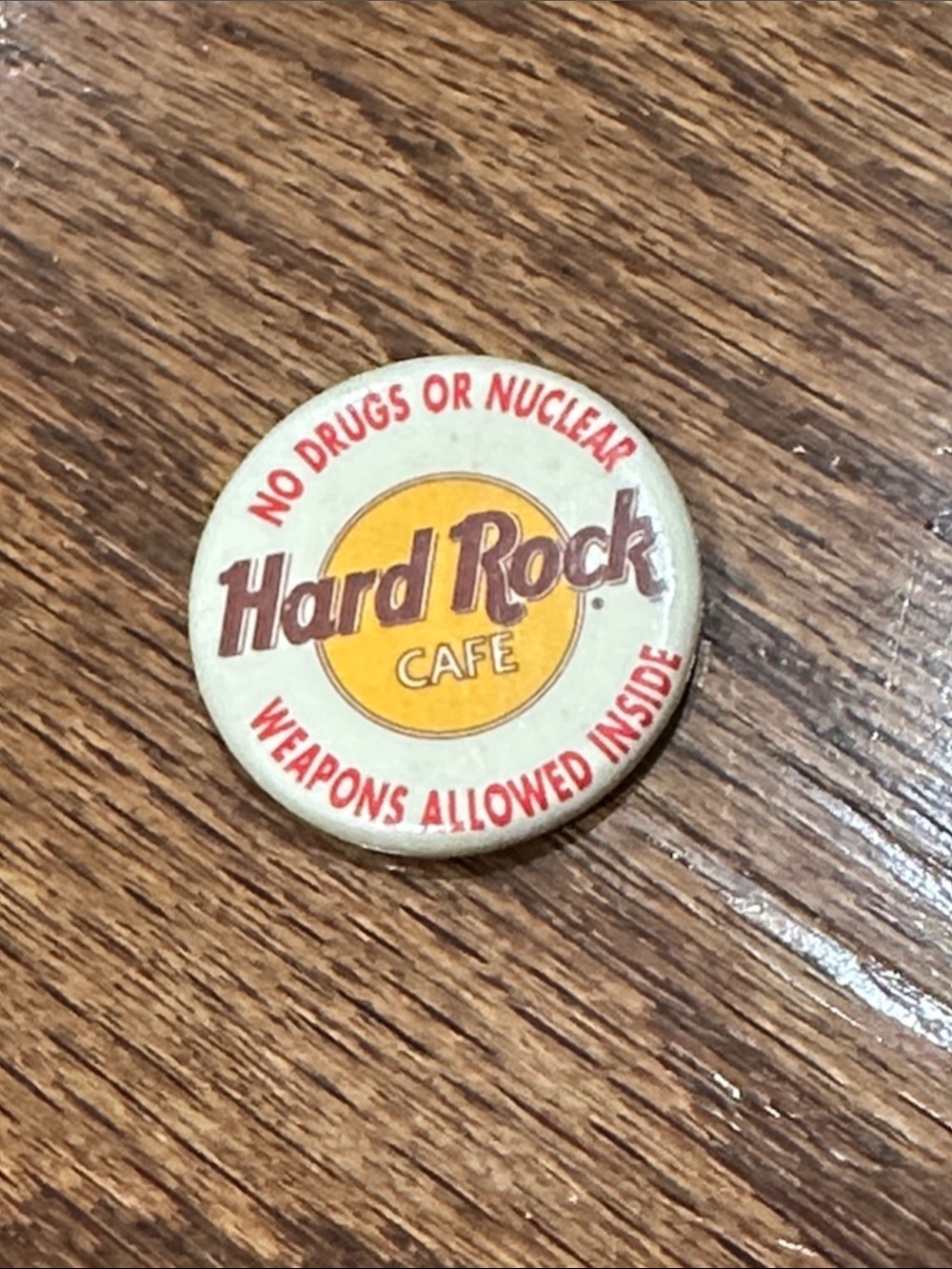 Hard Rock Cafe vintage pin back button